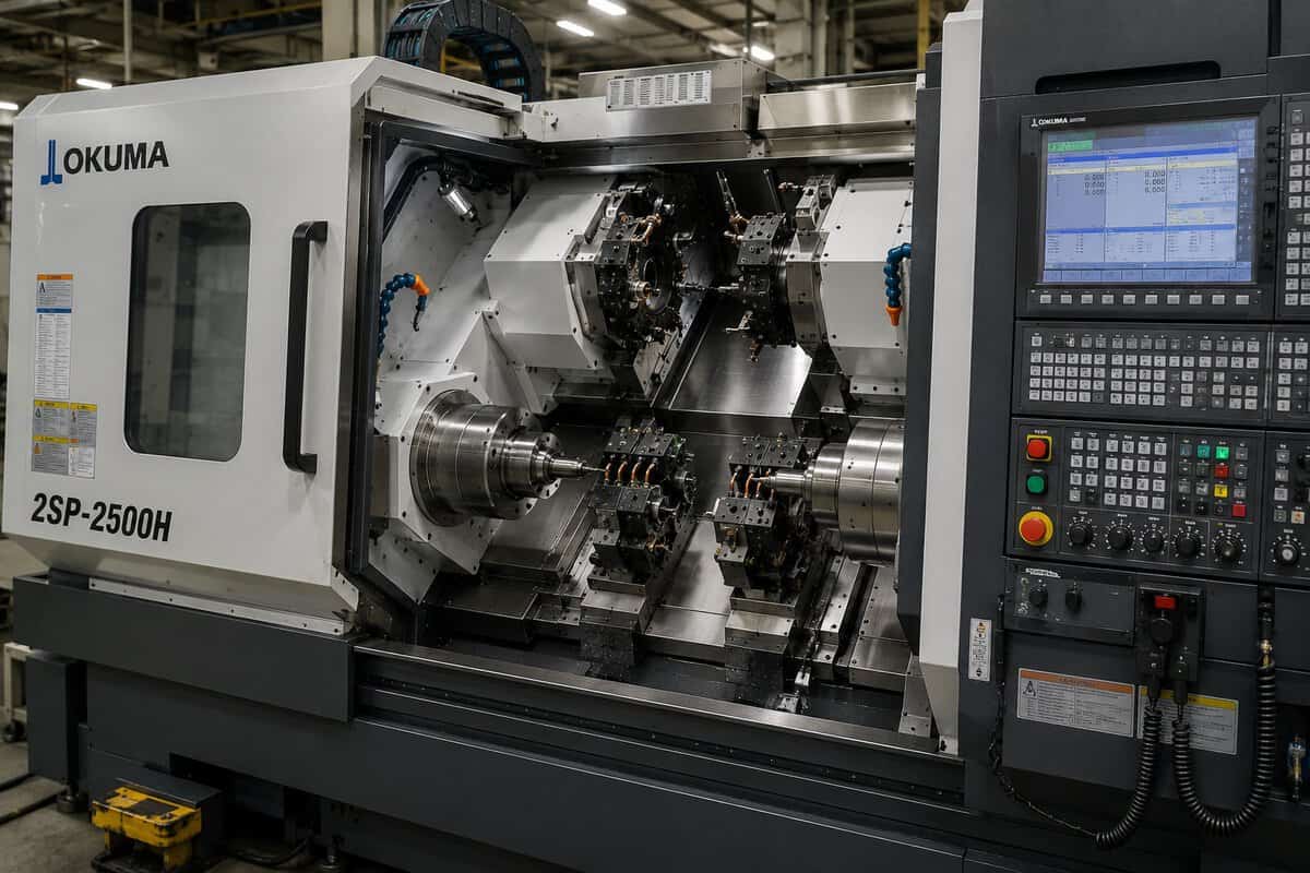 Okuma 2SP Series parallel twin-spindle CNC lathe