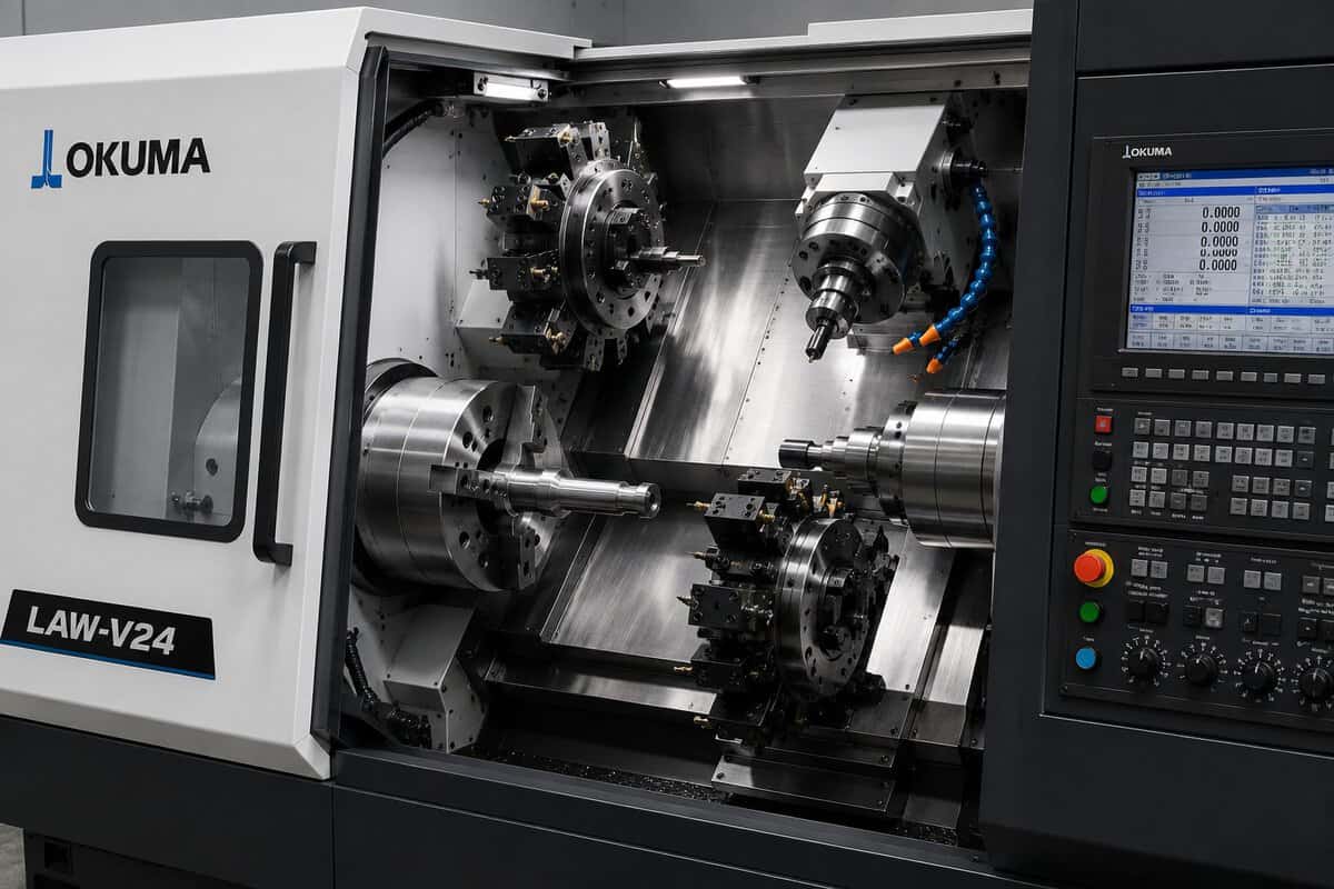 Okuma LAW Series dedicated aluminum wheel machining lathe