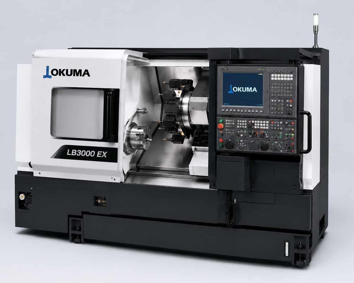 Okuma LB Series CNC lathe turning center on the shop floor